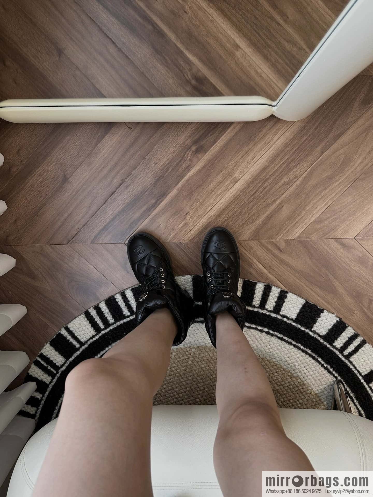 CHANEL Xiaoxiang Autumn and winter rhombus bread boots