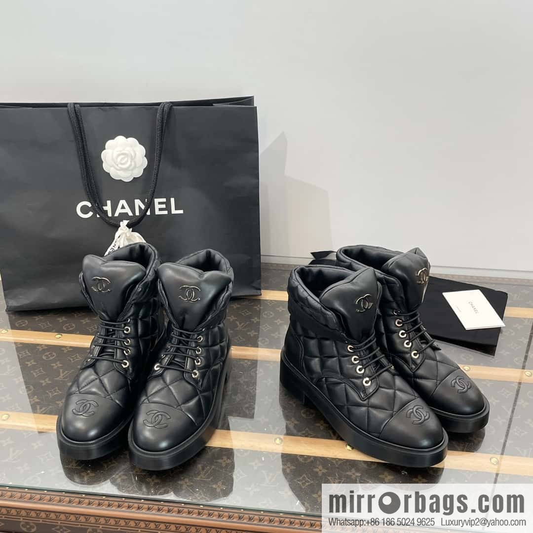 CHANEL Xiaoxiang Autumn and winter rhombus bread boots