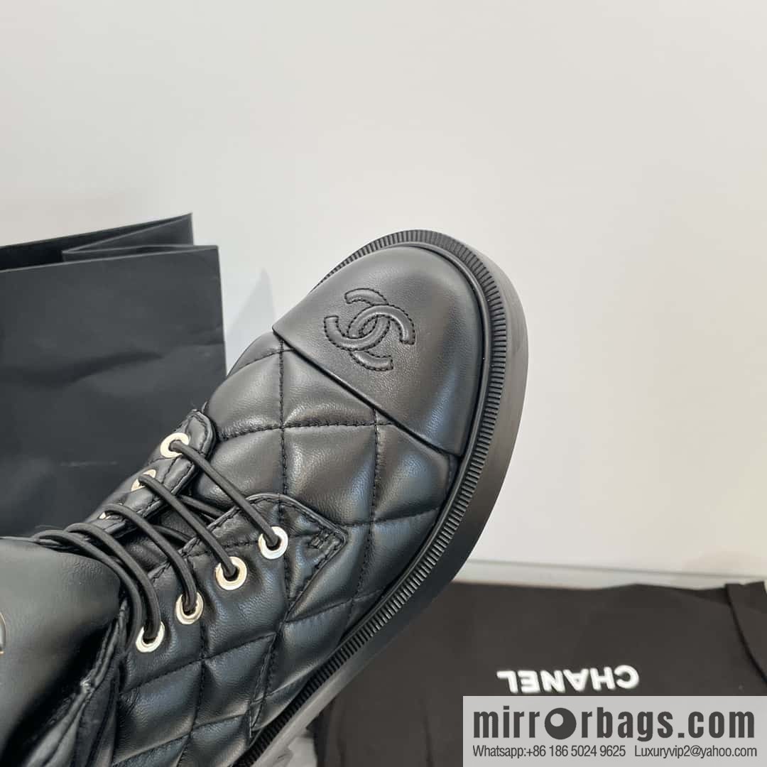 CHANEL Xiaoxiang Autumn and winter rhombus bread boots