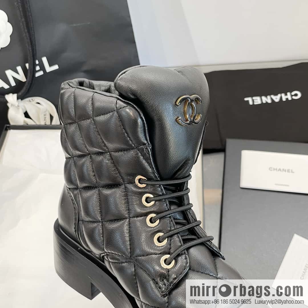 CHANEL Xiaoxiang Autumn and winter rhombus bread boots