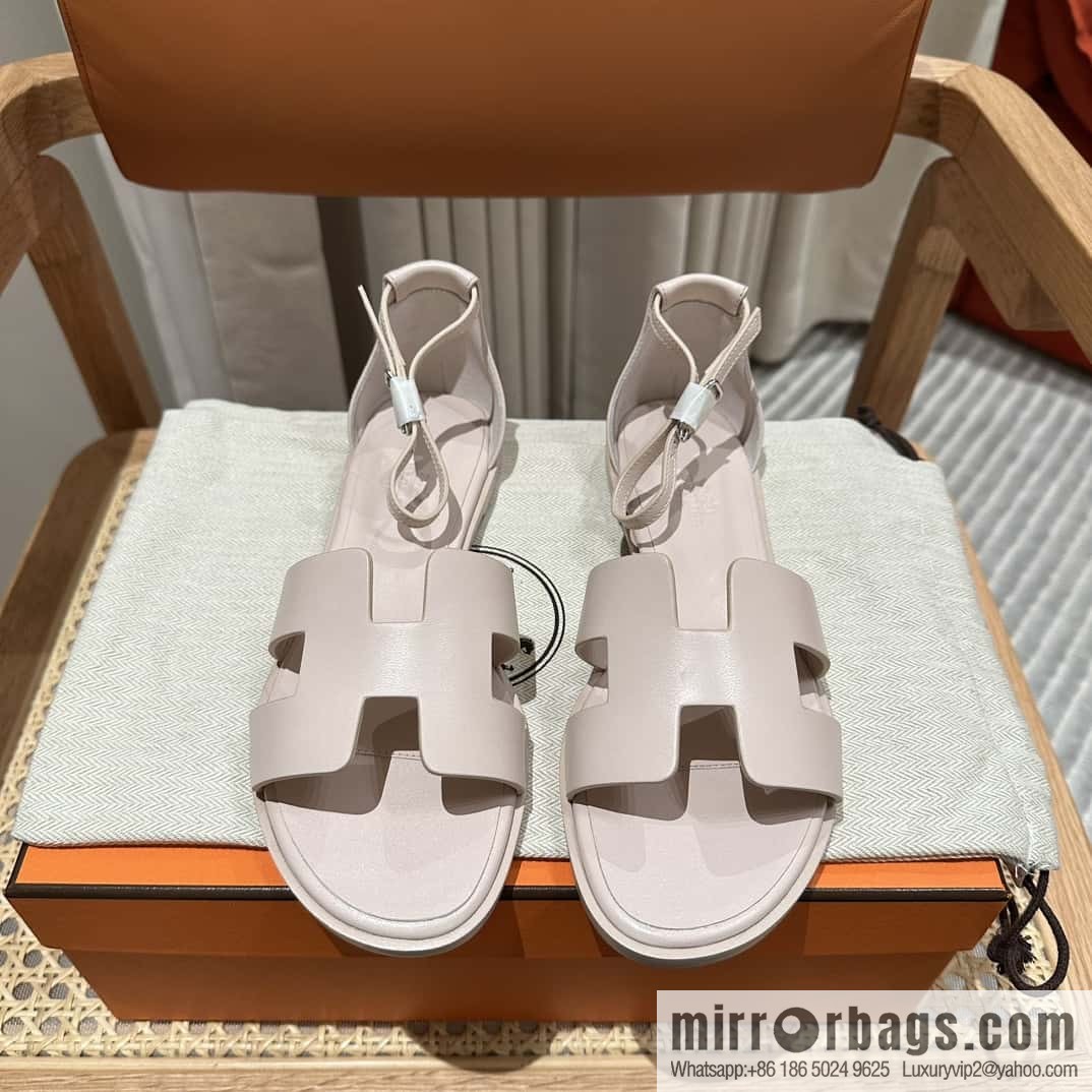 Hermès imported Italian cowhide, new small sandals