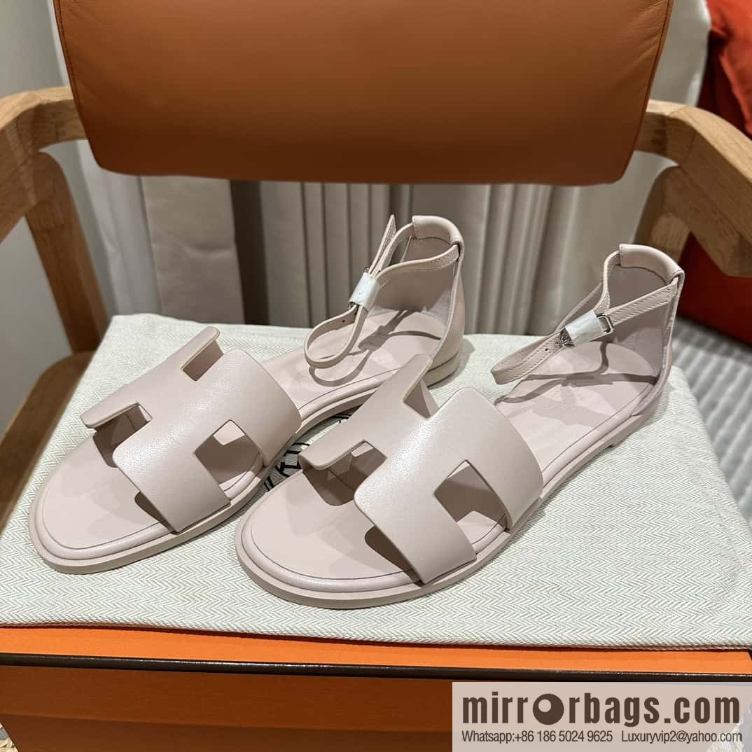 Hermès imported Italian cowhide, new small sandals