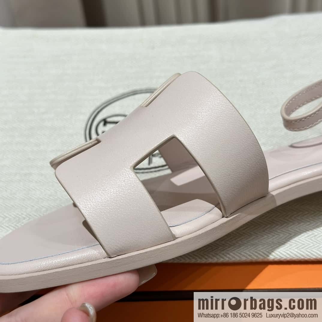 Hermès imported Italian cowhide, new small sandals