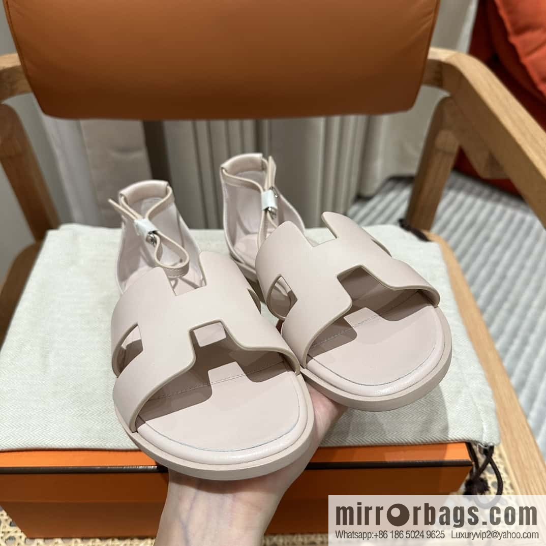 Hermès imported Italian cowhide, new small sandals