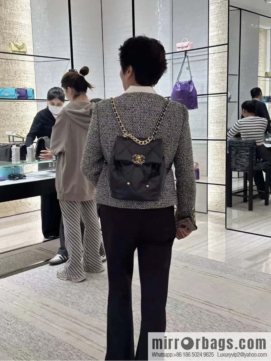 CHANEL 24C early spring vacation series 19 double backpack AS4223