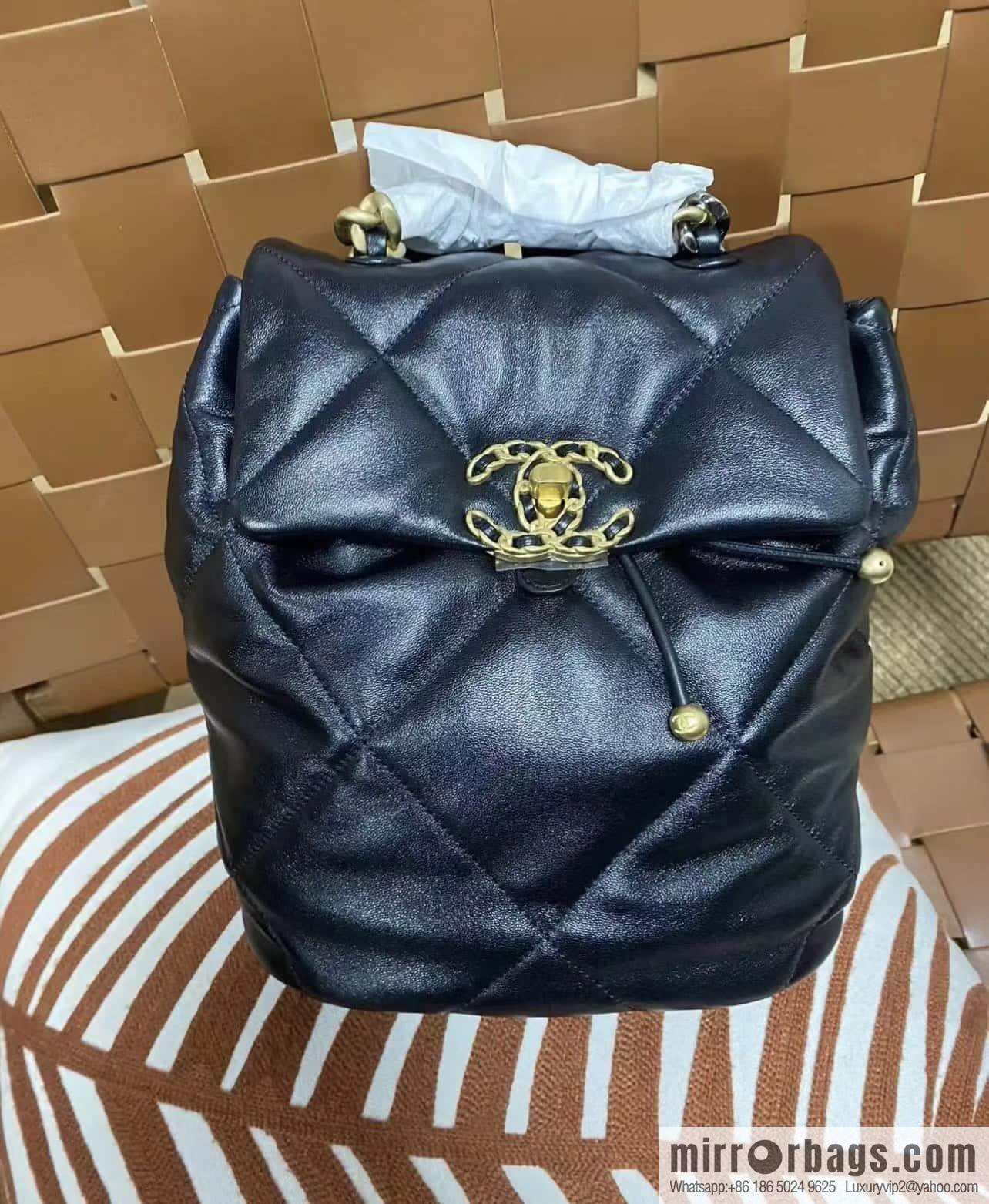 CHANEL 24C early spring vacation series 19 double backpack AS4223