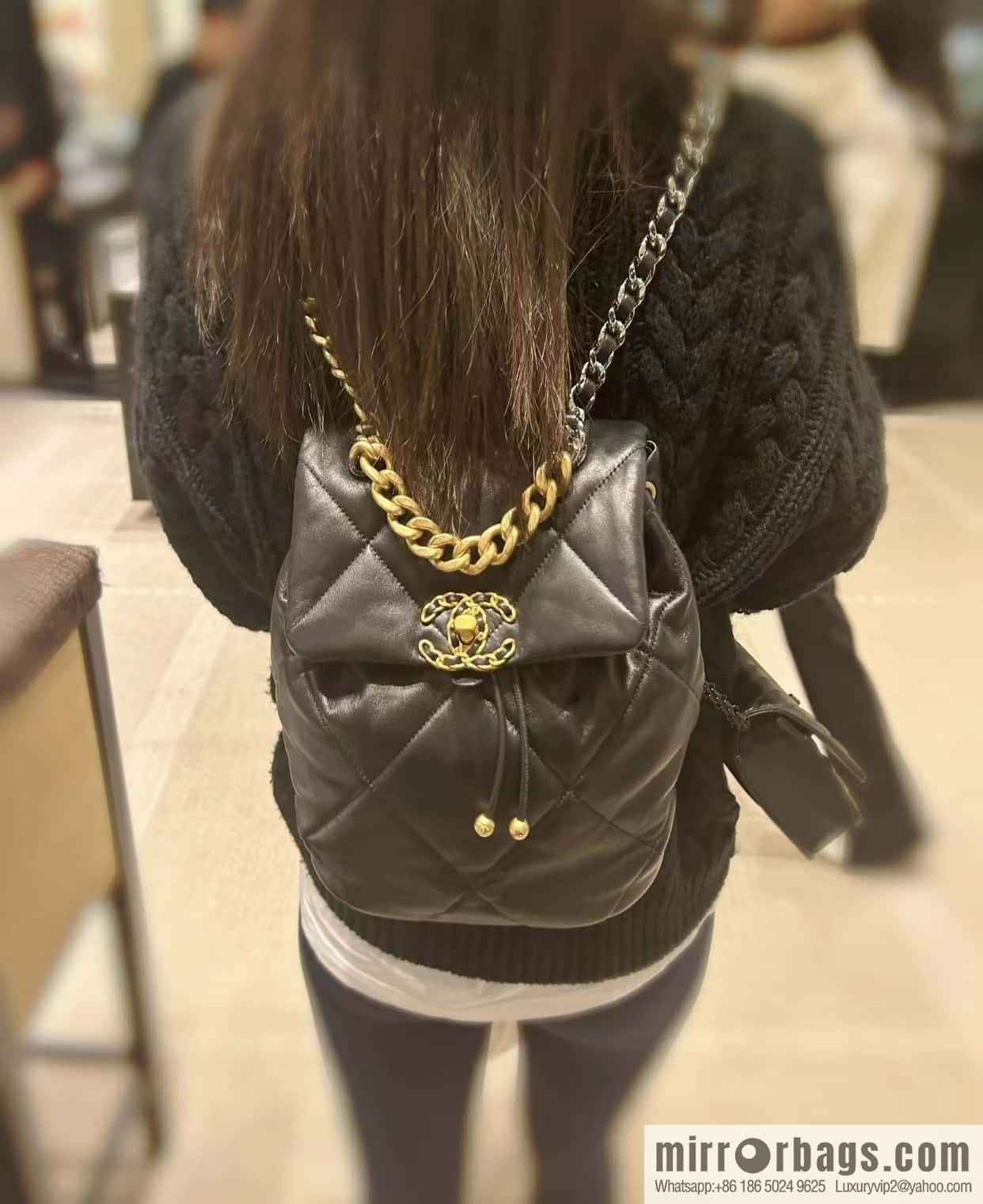 CHANEL 24C early spring vacation series 19 double backpack AS4223