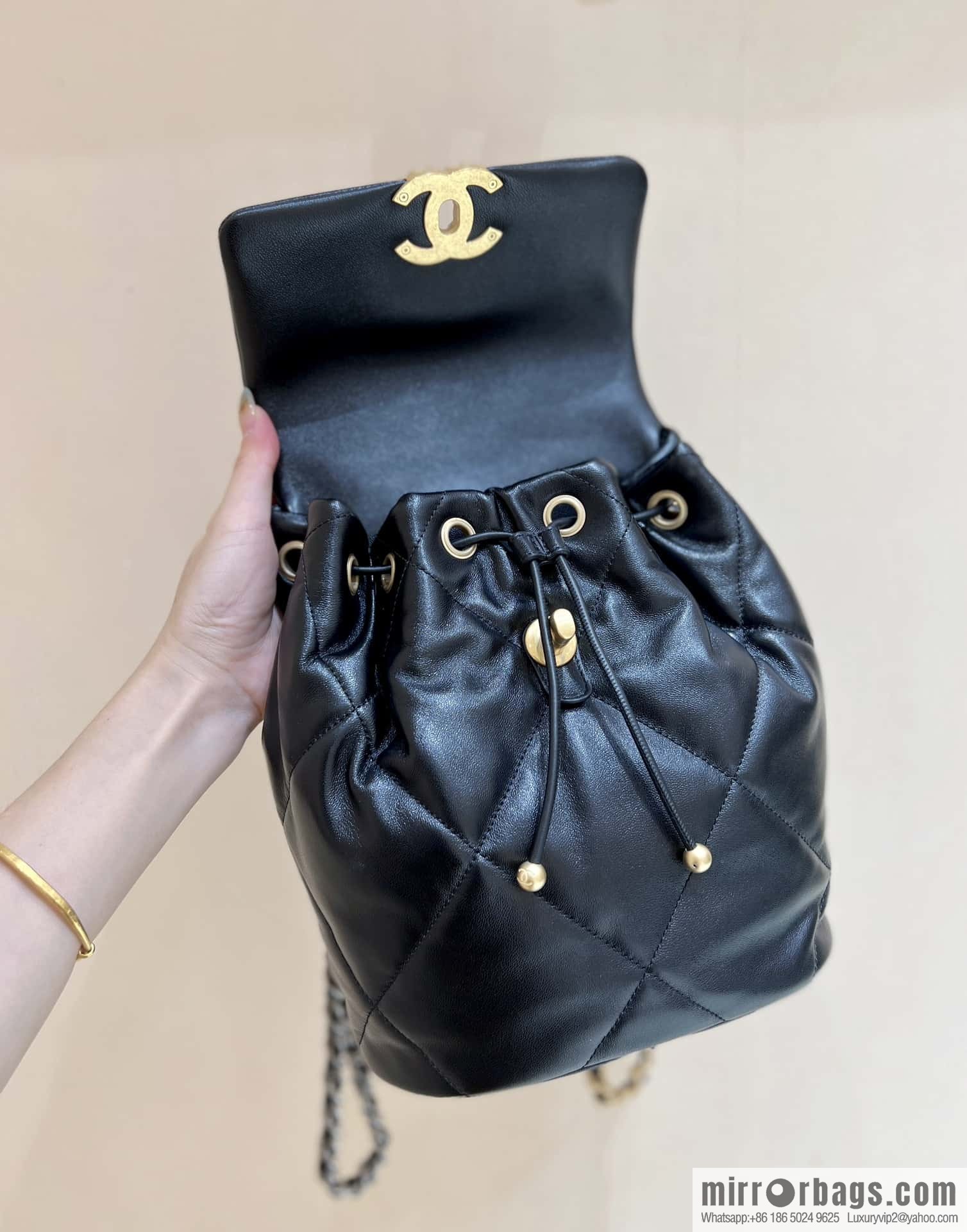 CHANEL 24C early spring vacation series 19 double backpack AS4223