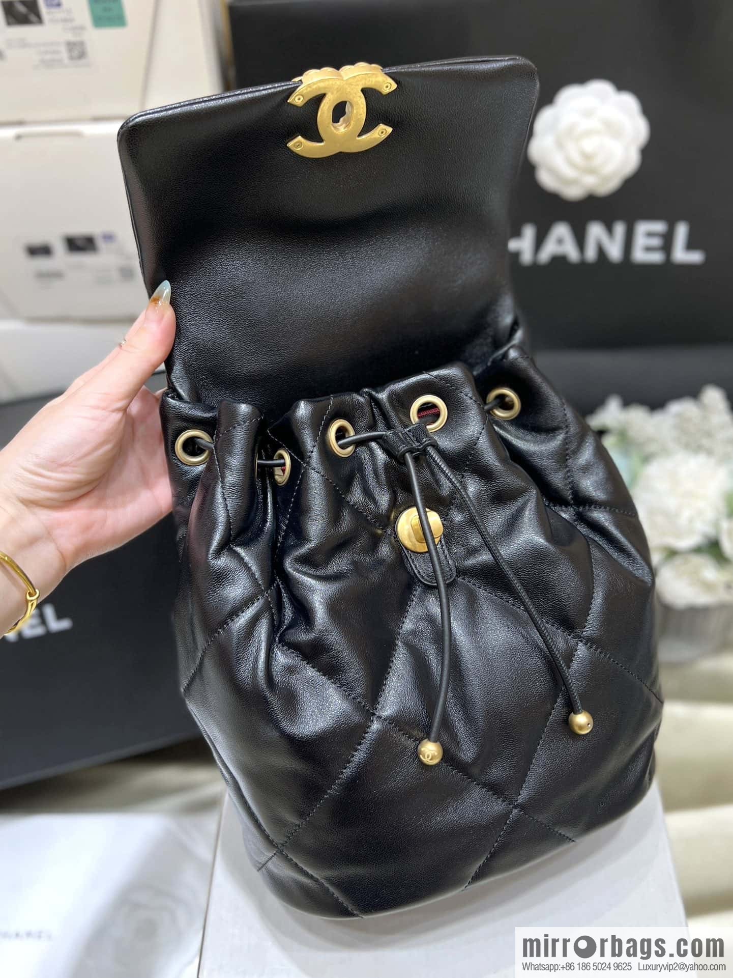 CHANEL 24C early spring vacation series 19 double backpack AS4223