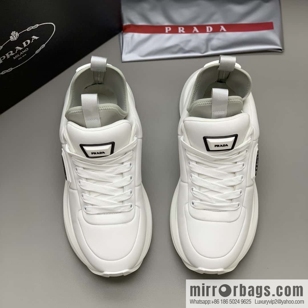 PRADA tongue embossed logo letters, autumn and winter men's casual shoes