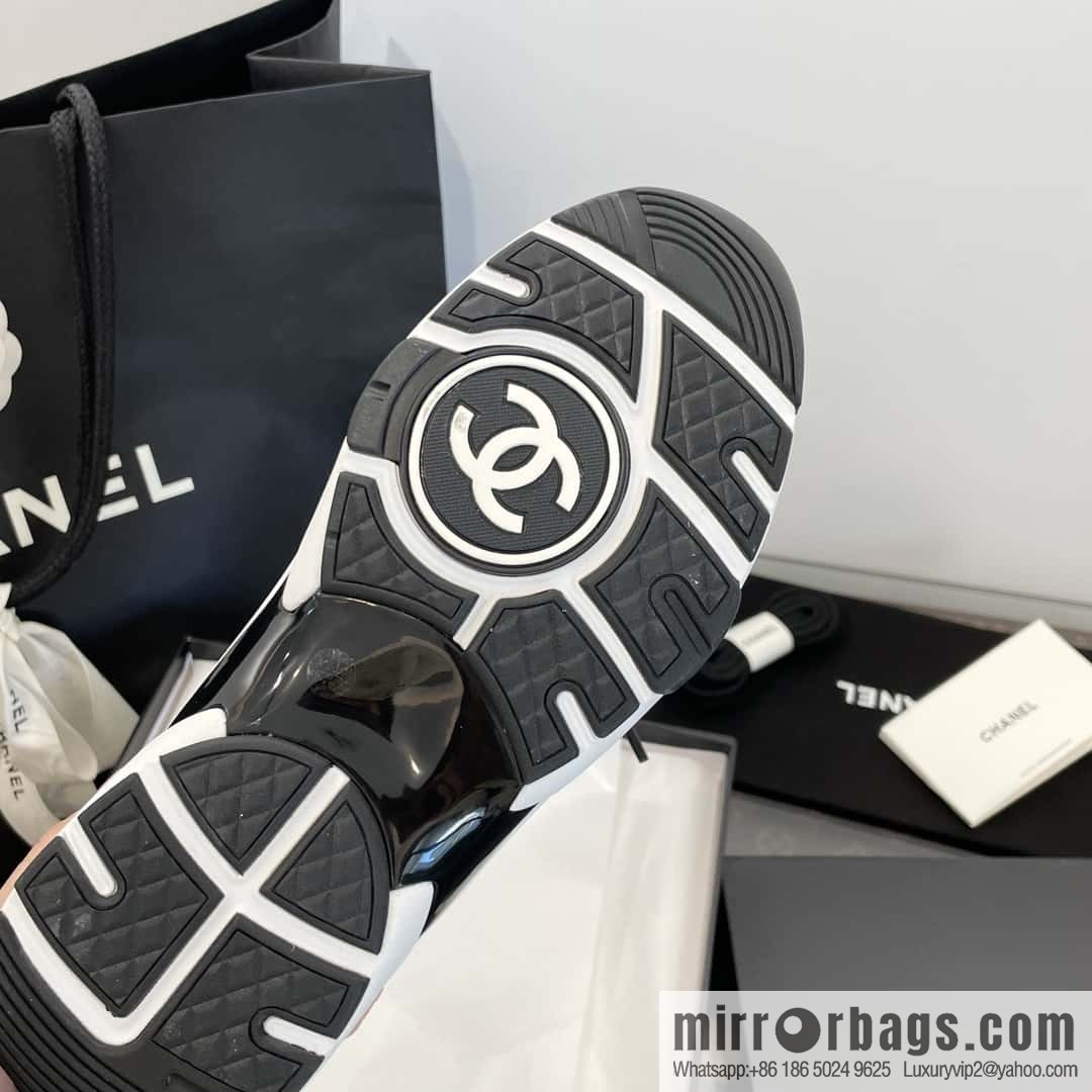 CHANEL autumn and winter wool socks high-top sneakers