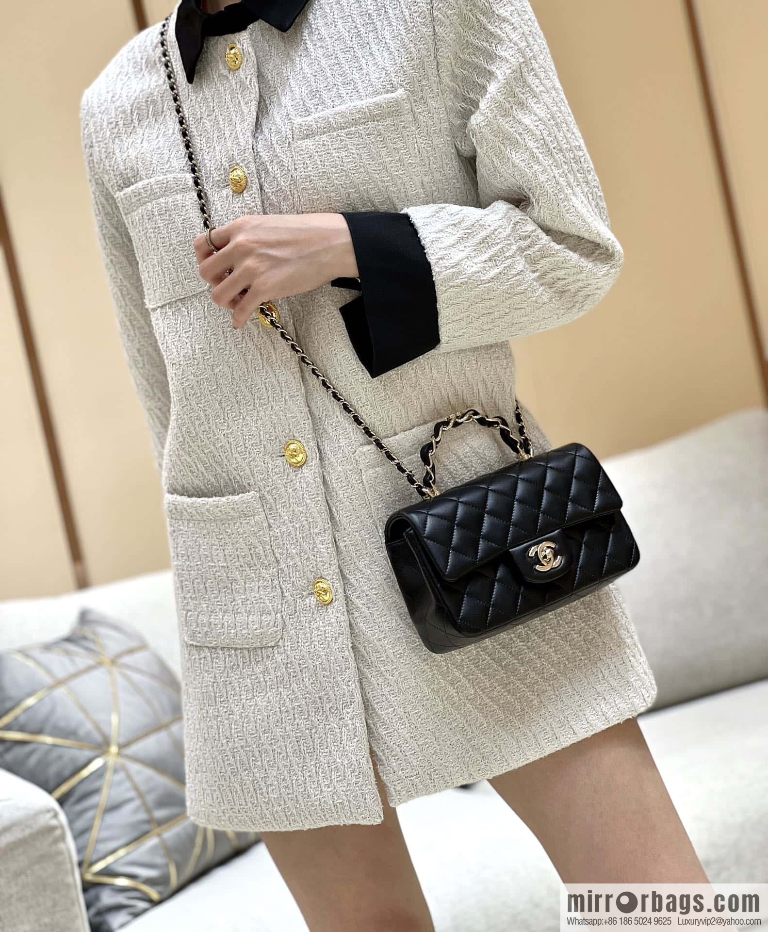 CHANEL classic cf mini handle AS2431