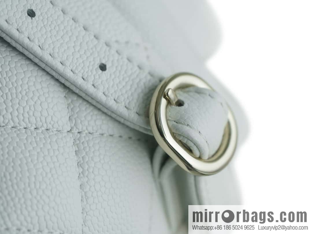 CHANEL 23K new, tank Dumas small shoulder backpack AS4399 white