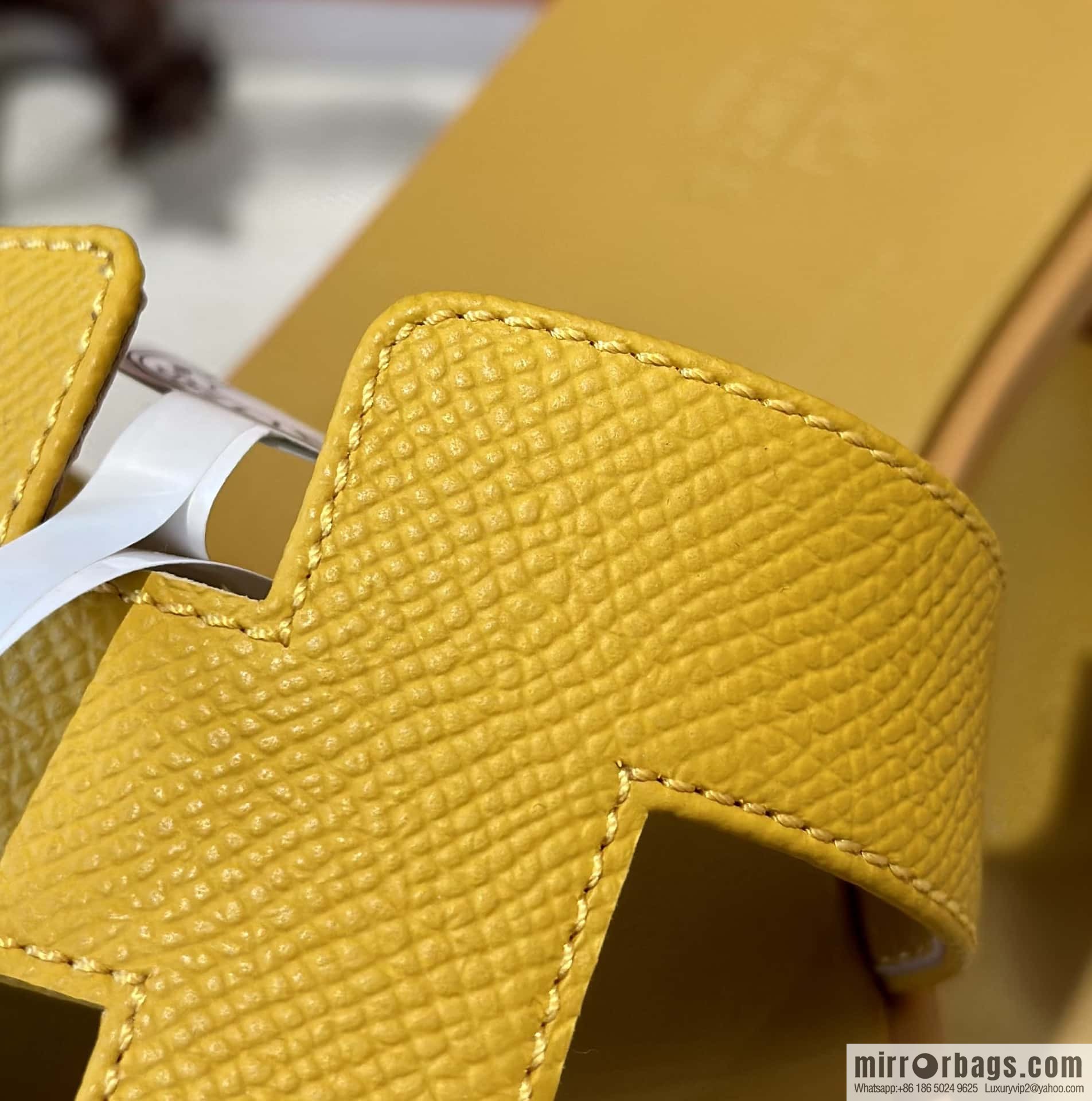 Hermès leather outsole H slippers