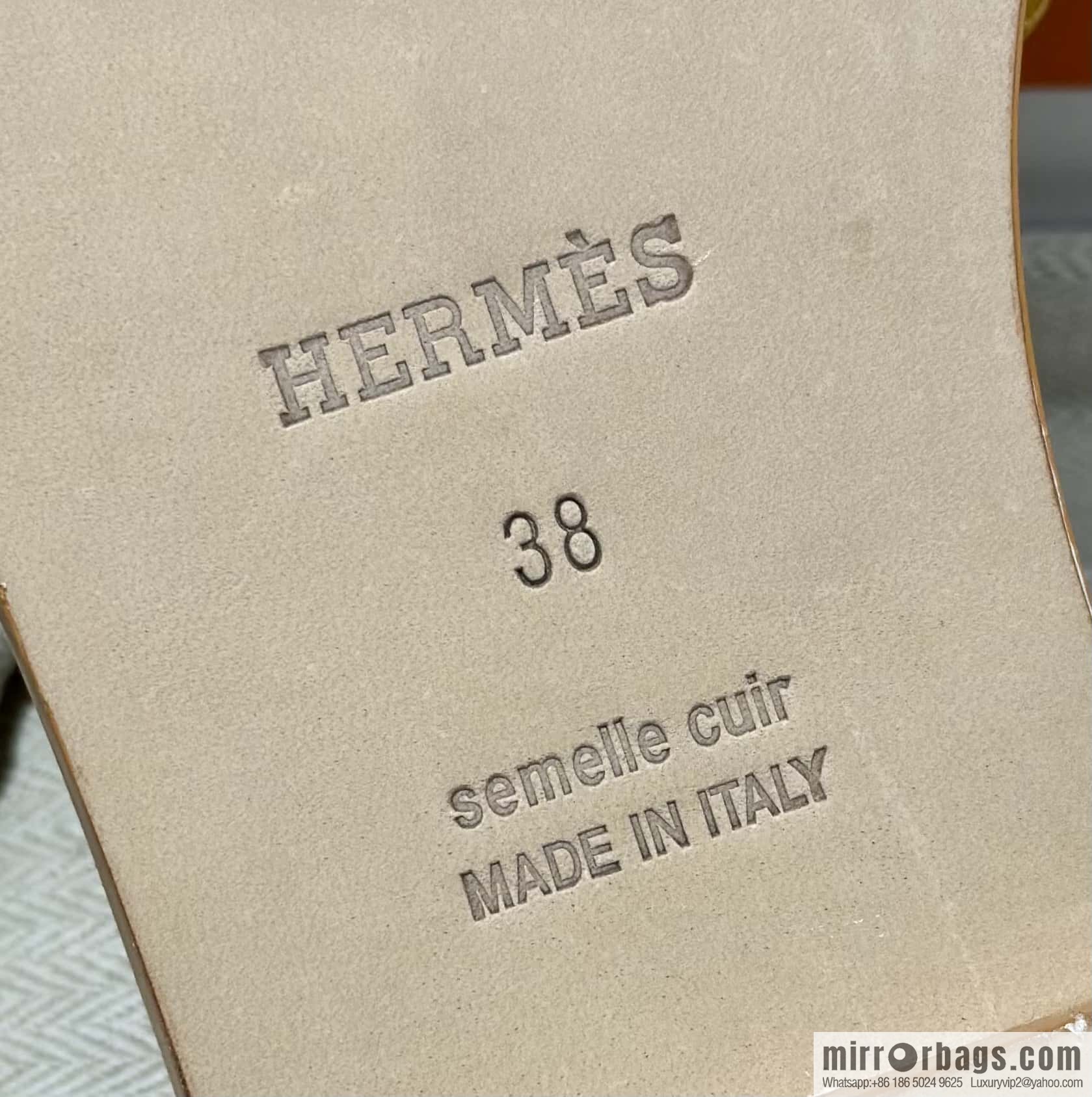 Hermès leather outsole H slippers
