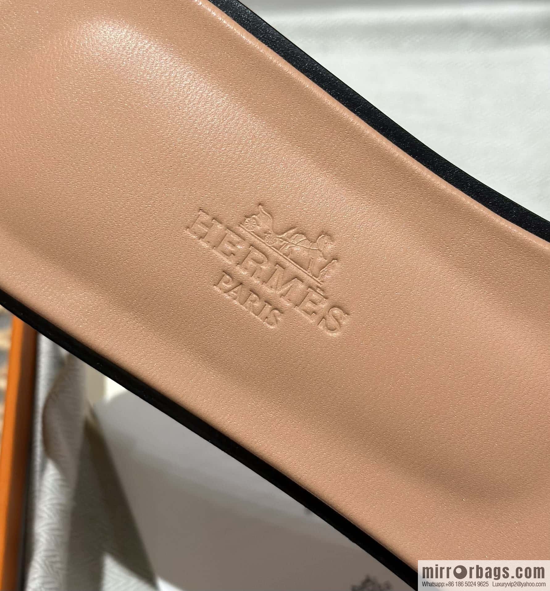 Hermès leather outsole H slippers