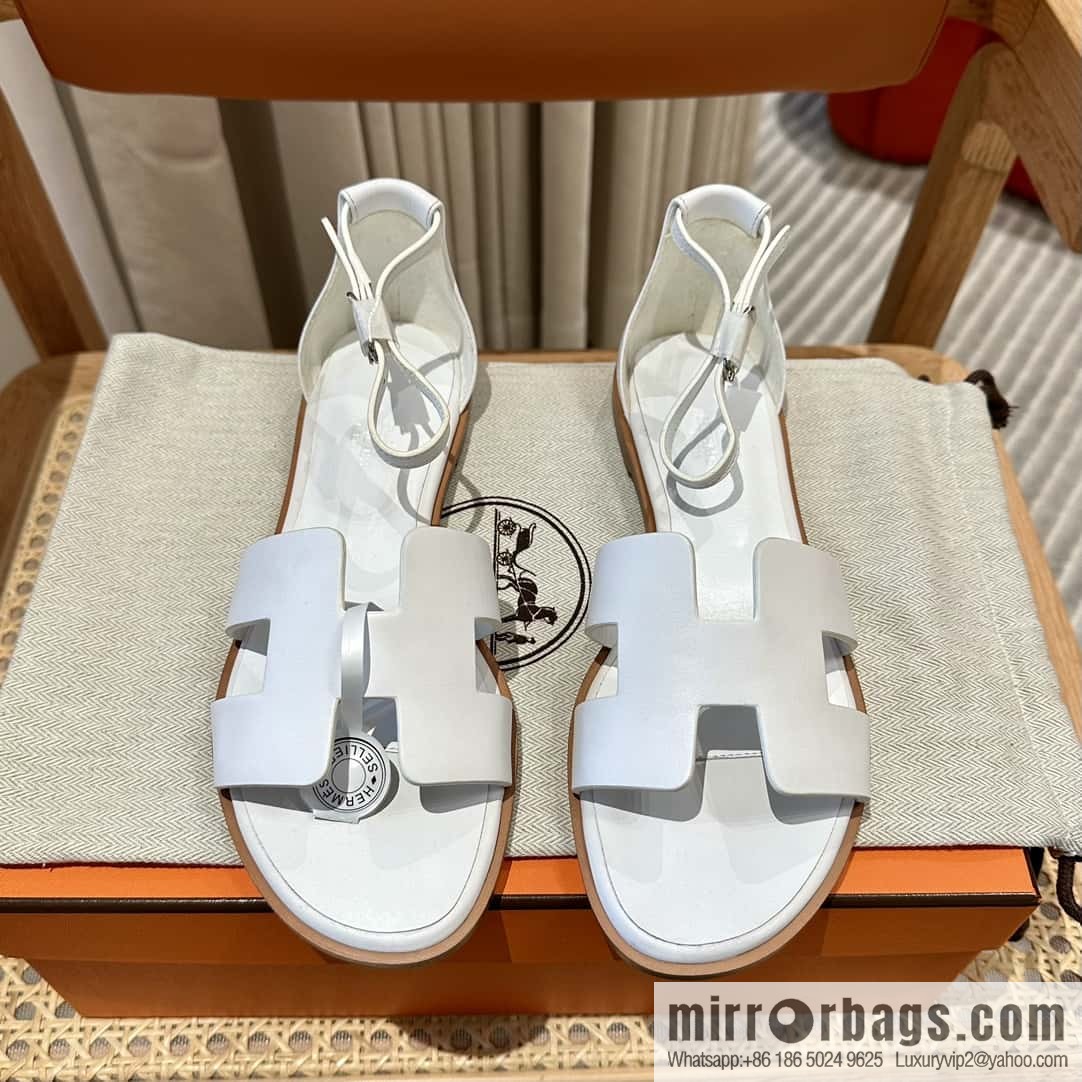 Hermès imported Italian cowhide, new small sandals