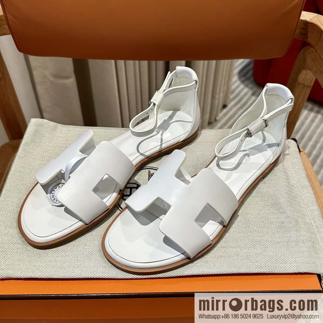 Hermès imported Italian cowhide, new small sandals
