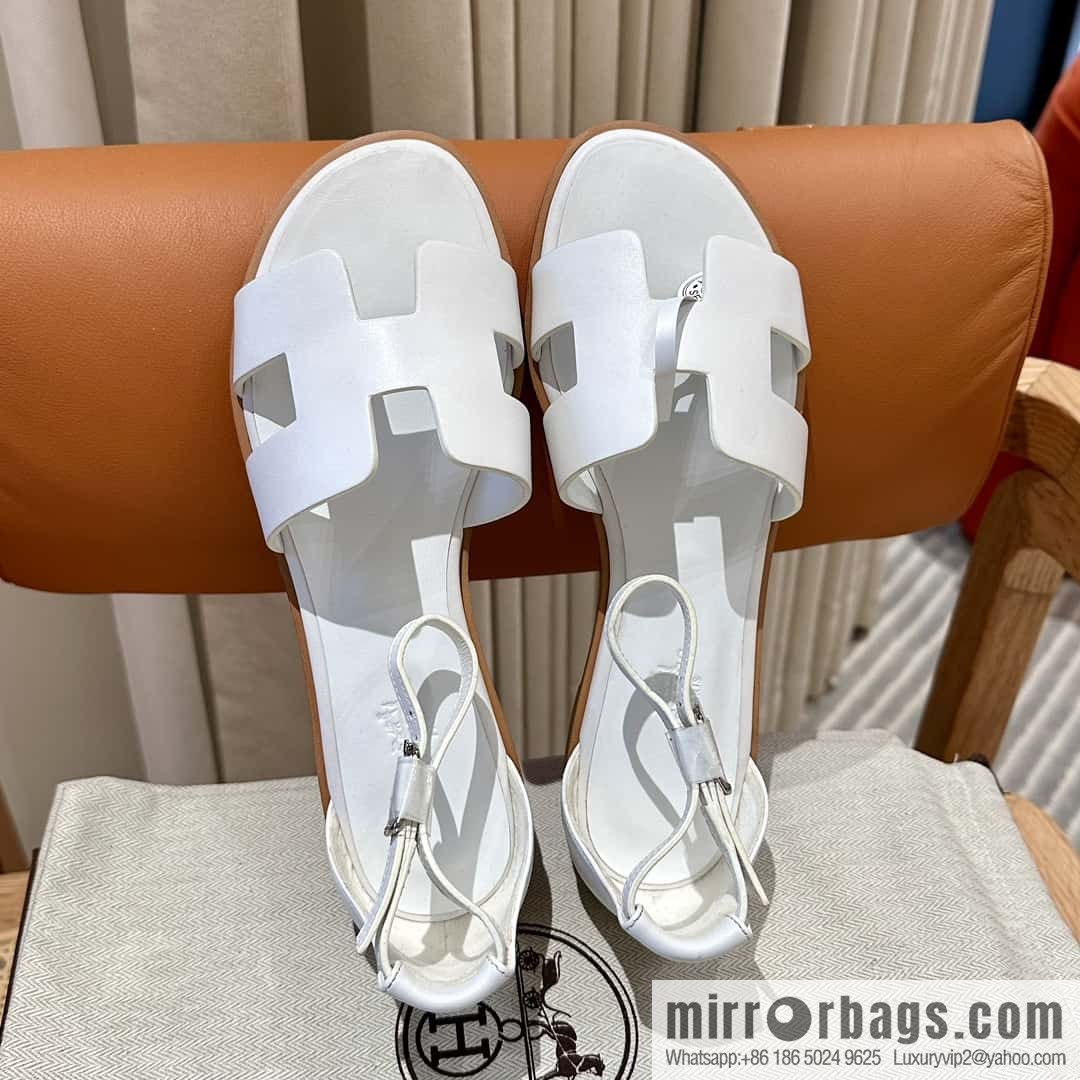 Hermès imported Italian cowhide, new small sandals
