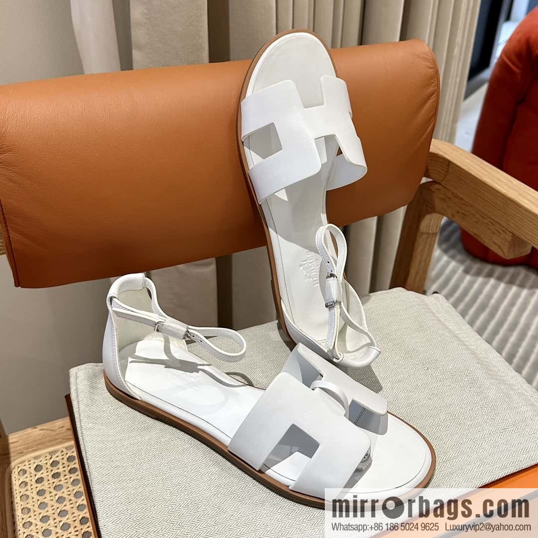 Hermès imported Italian cowhide, new small sandals