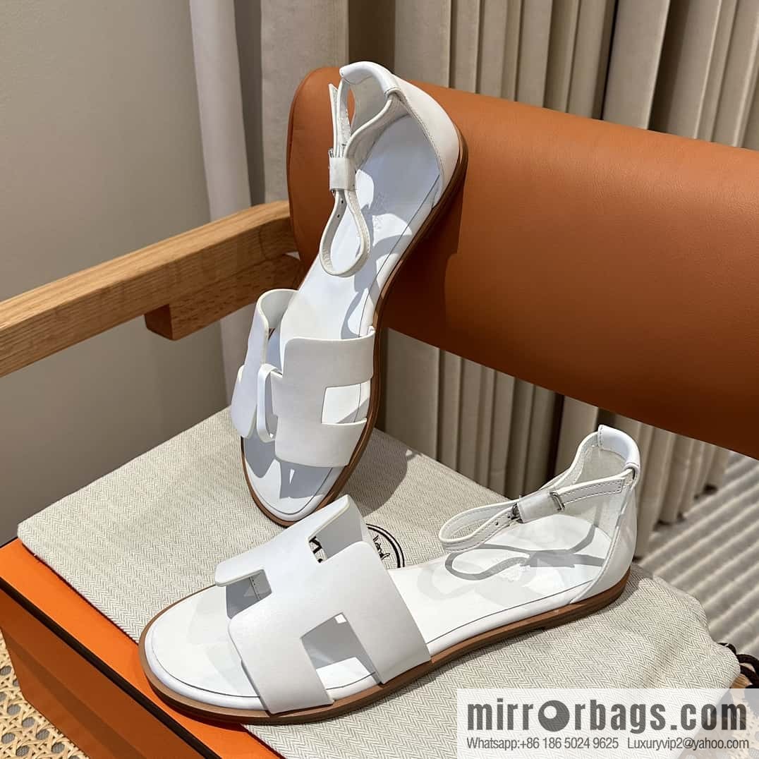 Hermès imported Italian cowhide, new small sandals