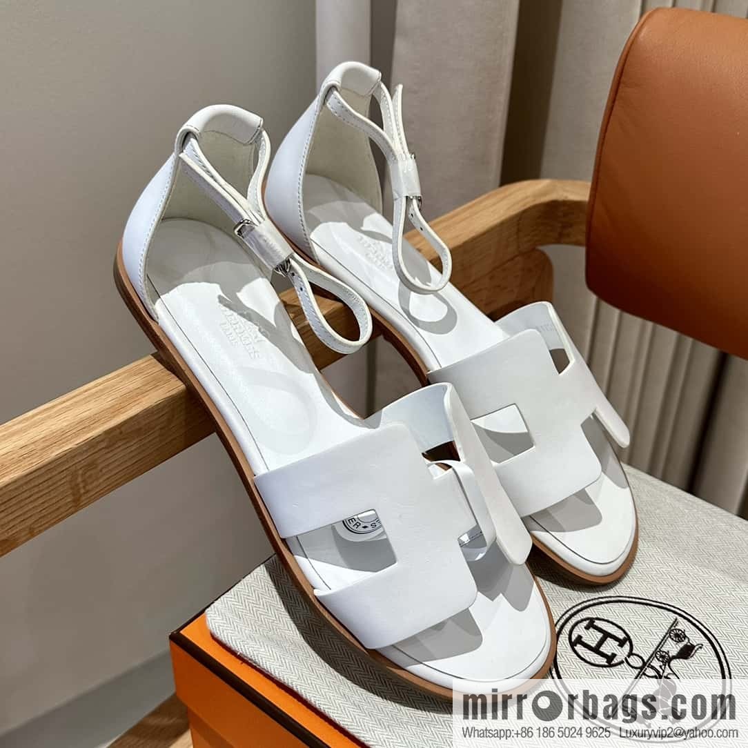 Hermès imported Italian cowhide, new small sandals
