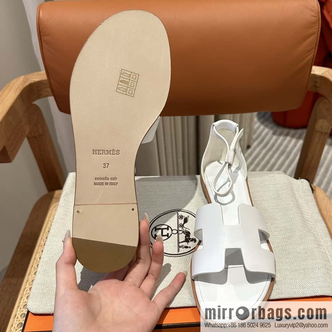 Hermès imported Italian cowhide, new small sandals