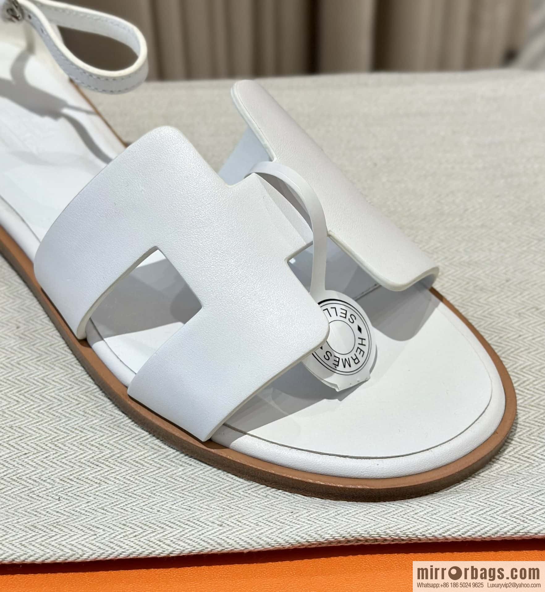 Hermès imported Italian cowhide, new small sandals