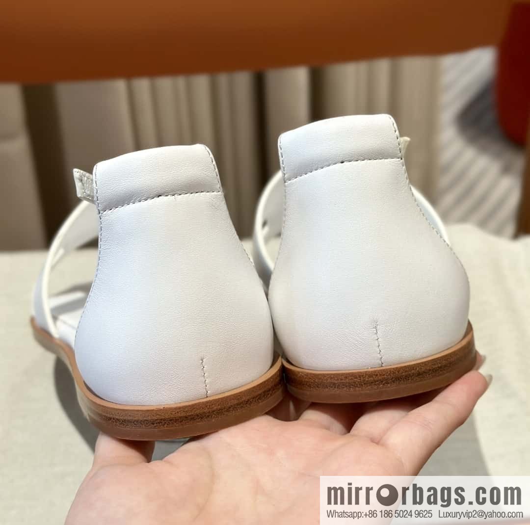 Hermès imported Italian cowhide, new small sandals