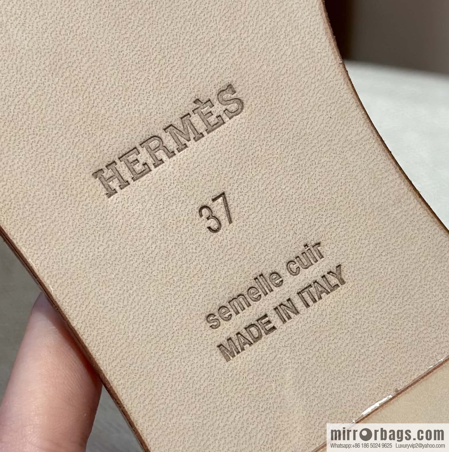 Hermès imported Italian cowhide, new small sandals