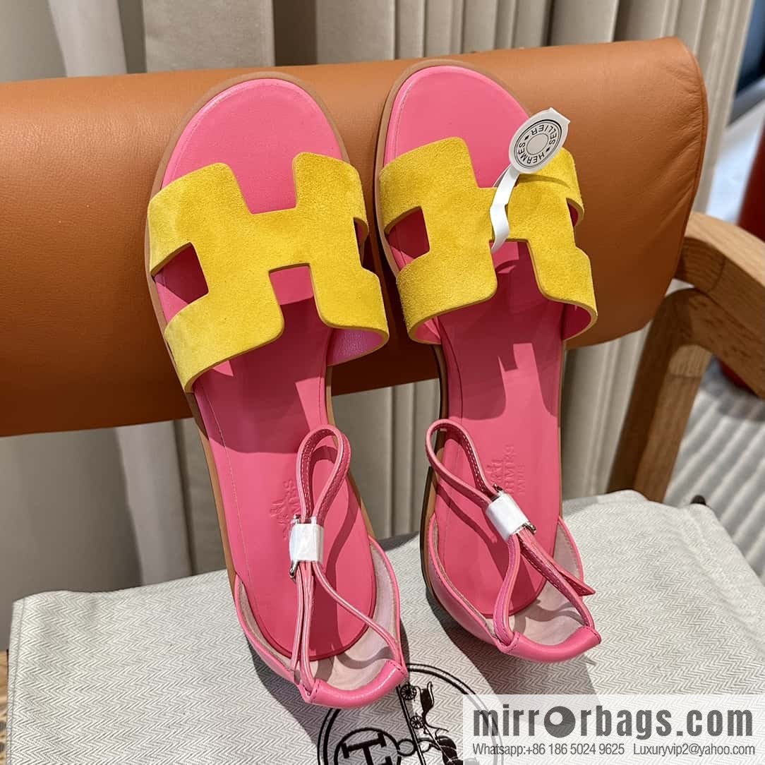 Hermès imported Italian cowhide, new small sandals