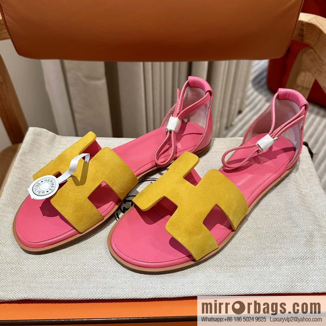 Hermès imported Italian cowhide, new small sandals