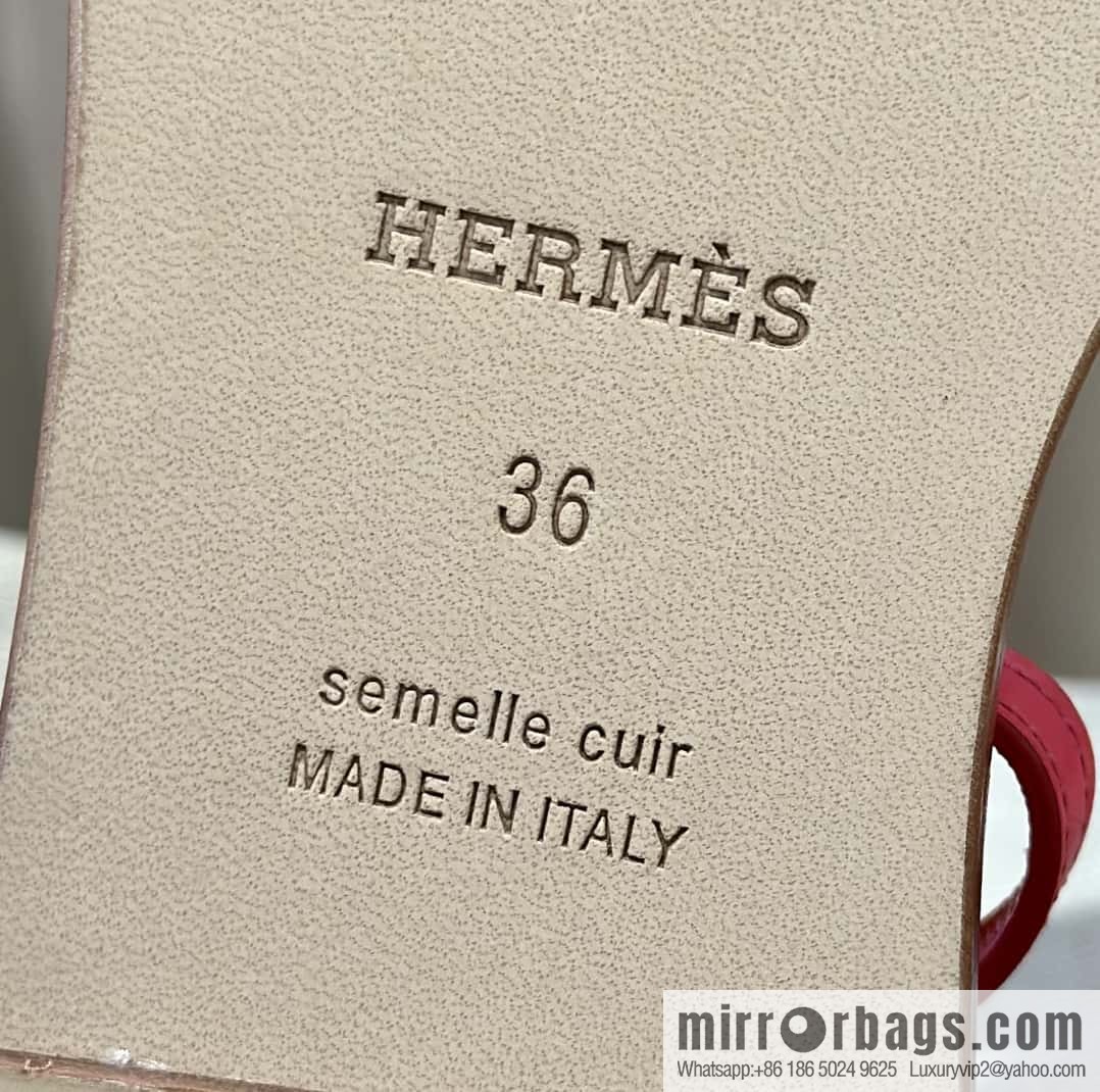 Hermès imported Italian cowhide, new small sandals