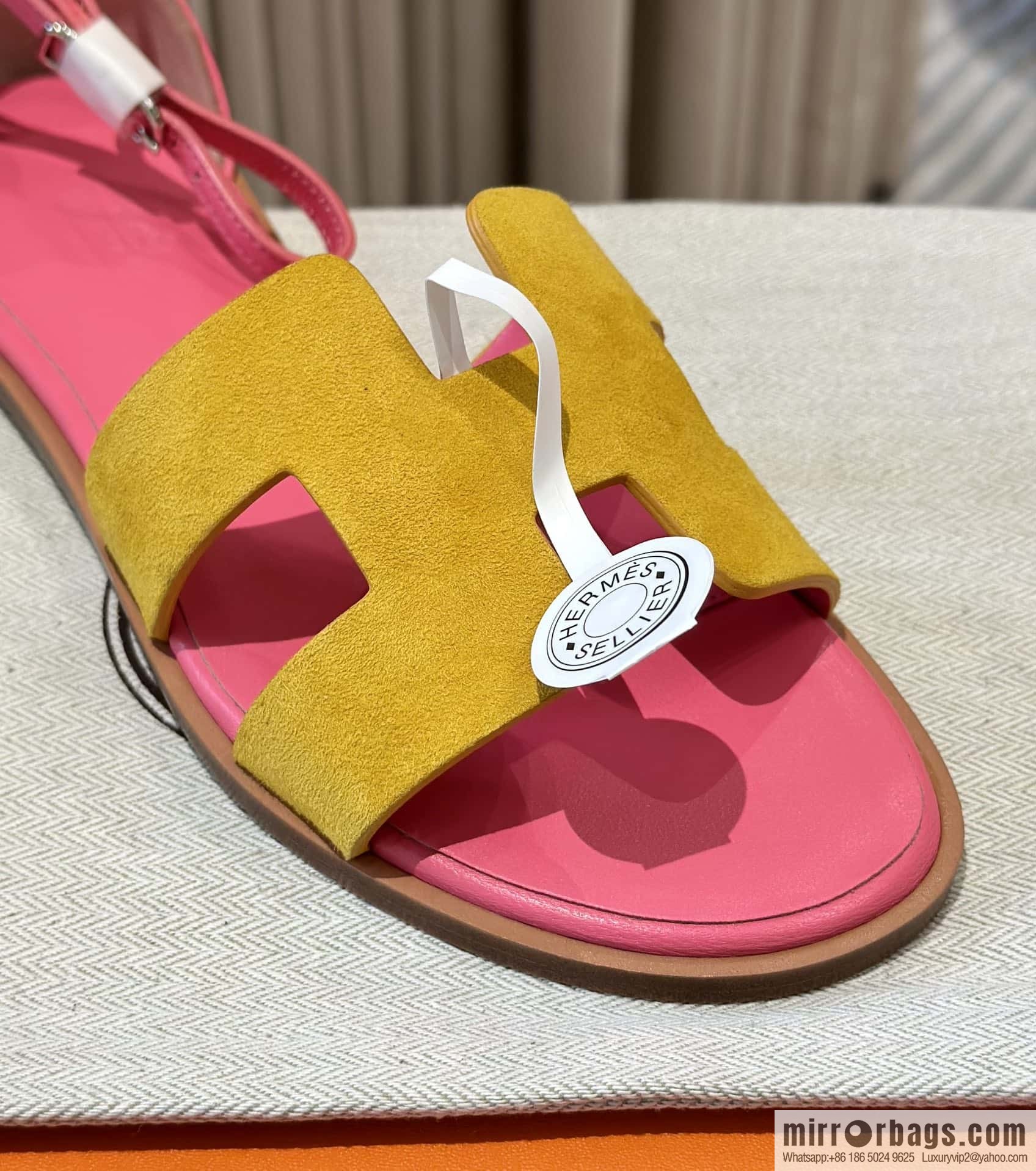 Hermès imported Italian cowhide, new small sandals