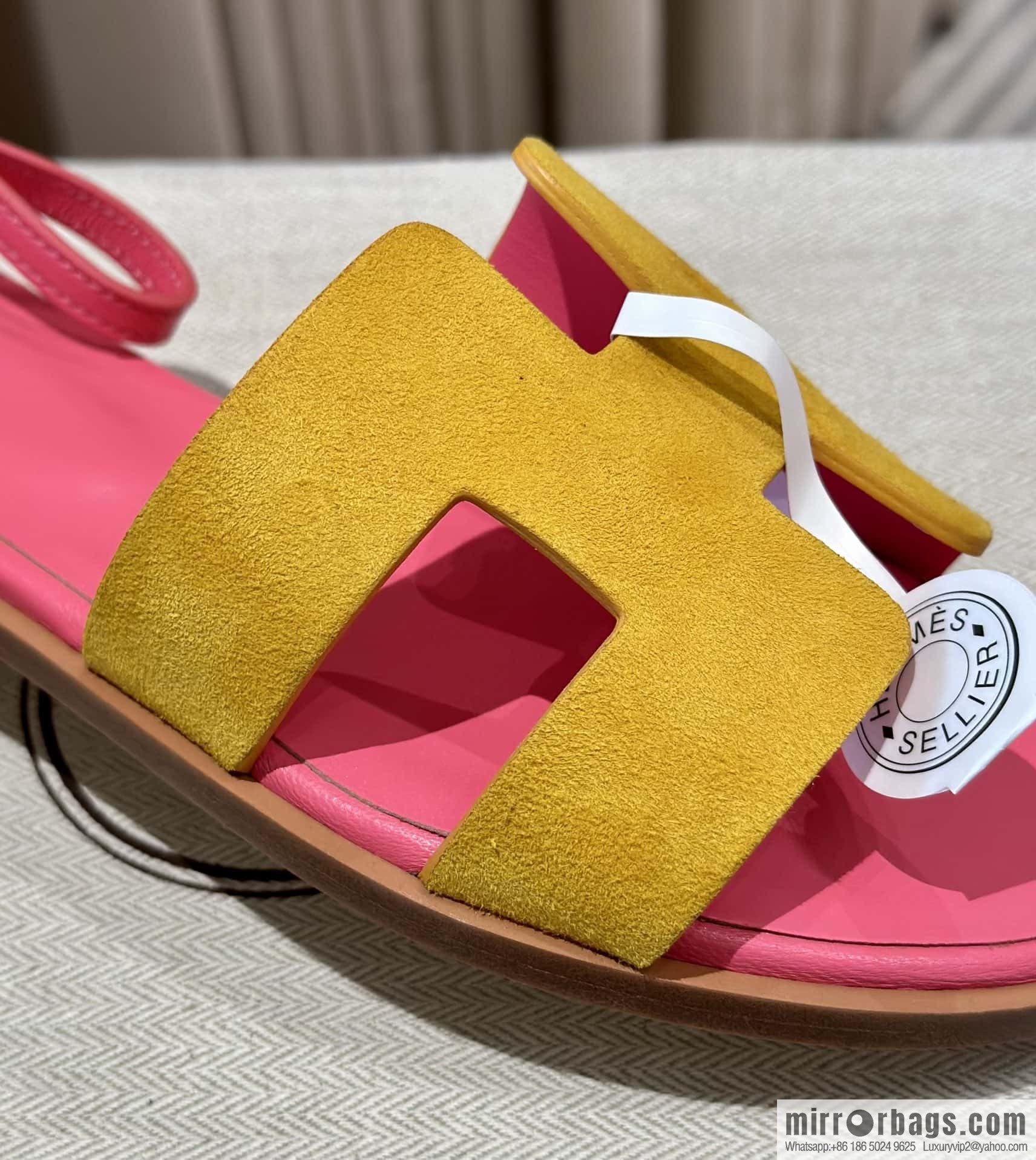Hermès imported Italian cowhide, new small sandals