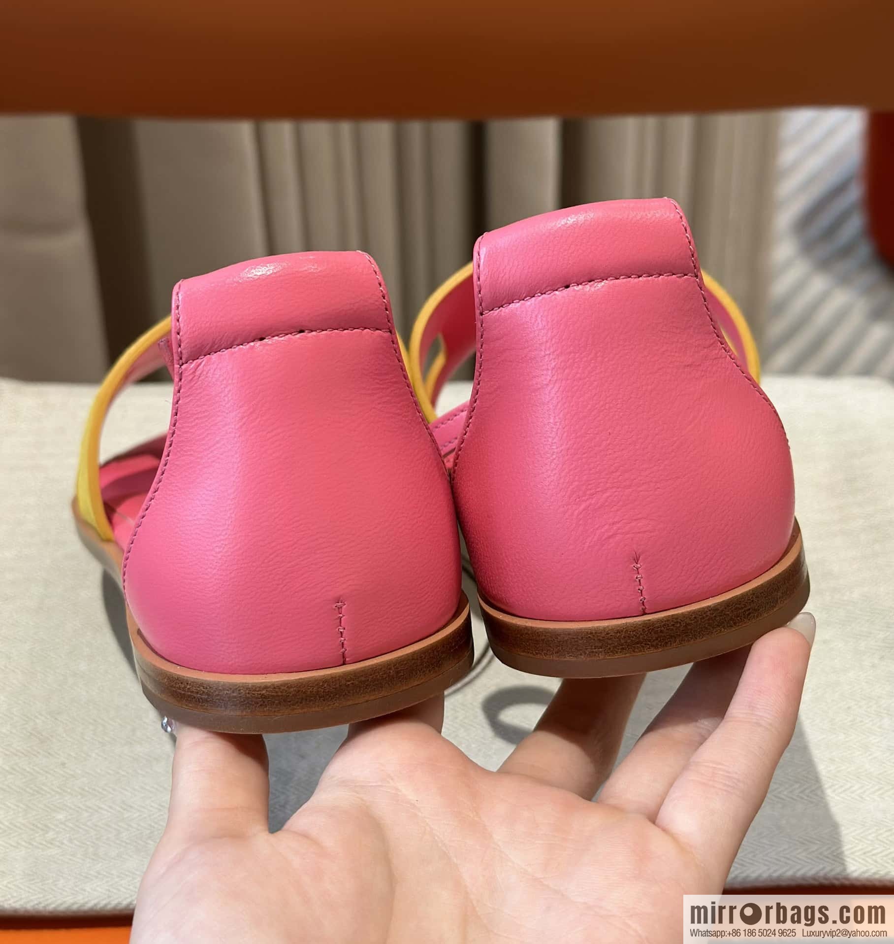 Hermès imported Italian cowhide, new small sandals