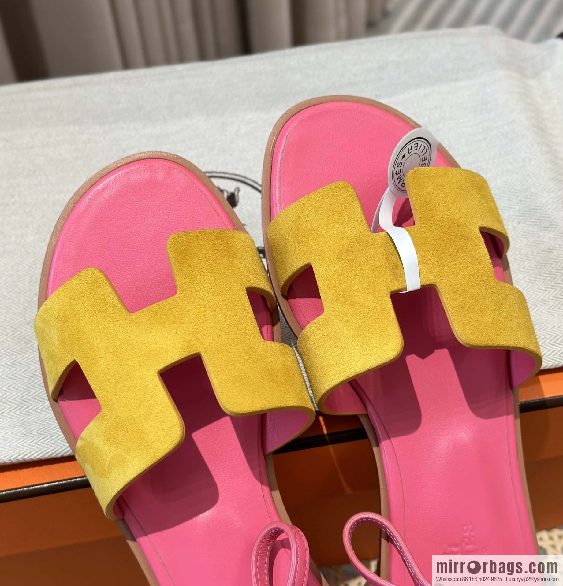 Hermès imported Italian cowhide, new small sandals