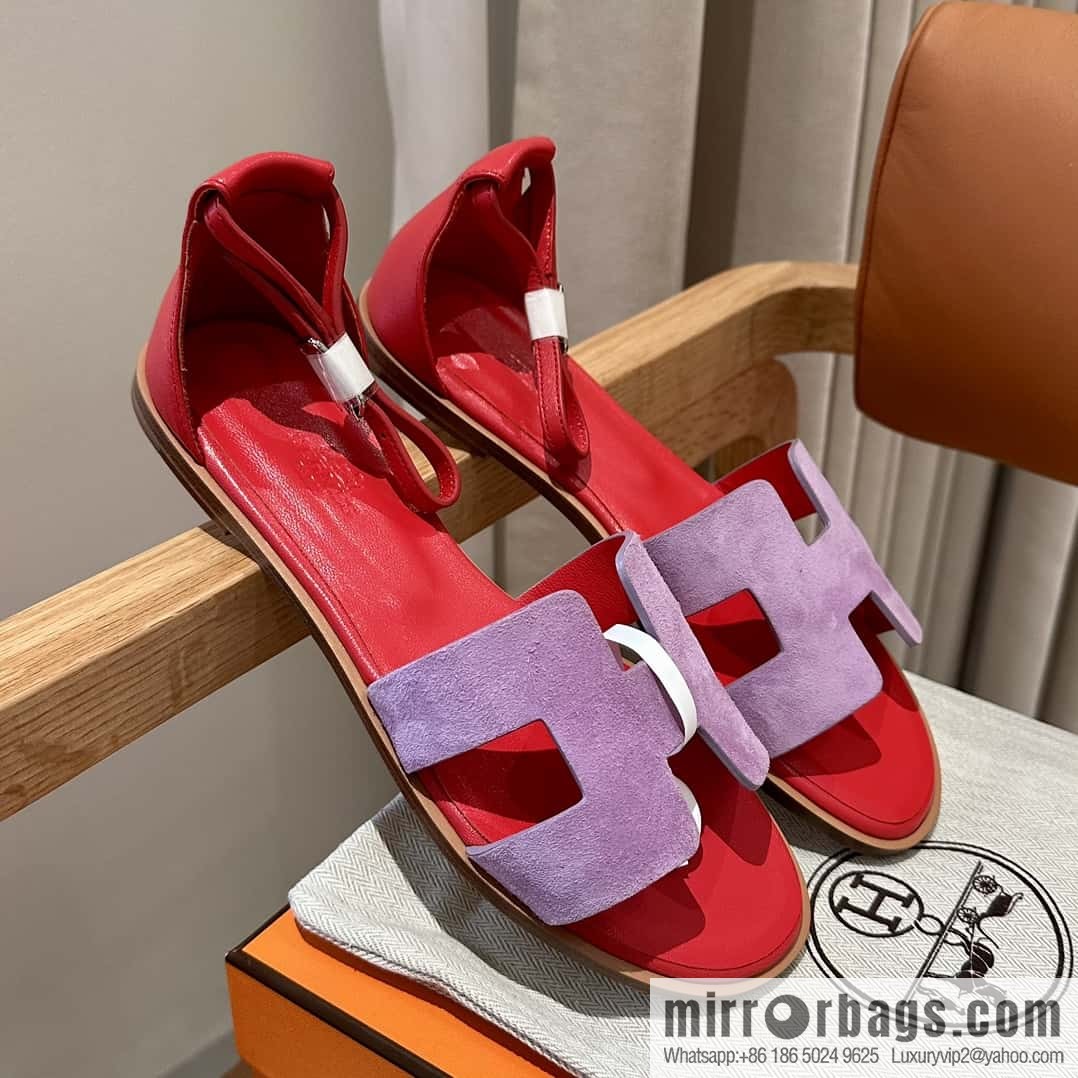 Hermès imported Italian cowhide, new small sandals