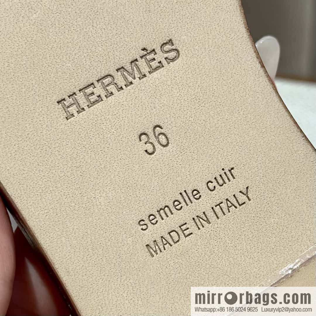 Hermès imported Italian cowhide, new small sandals