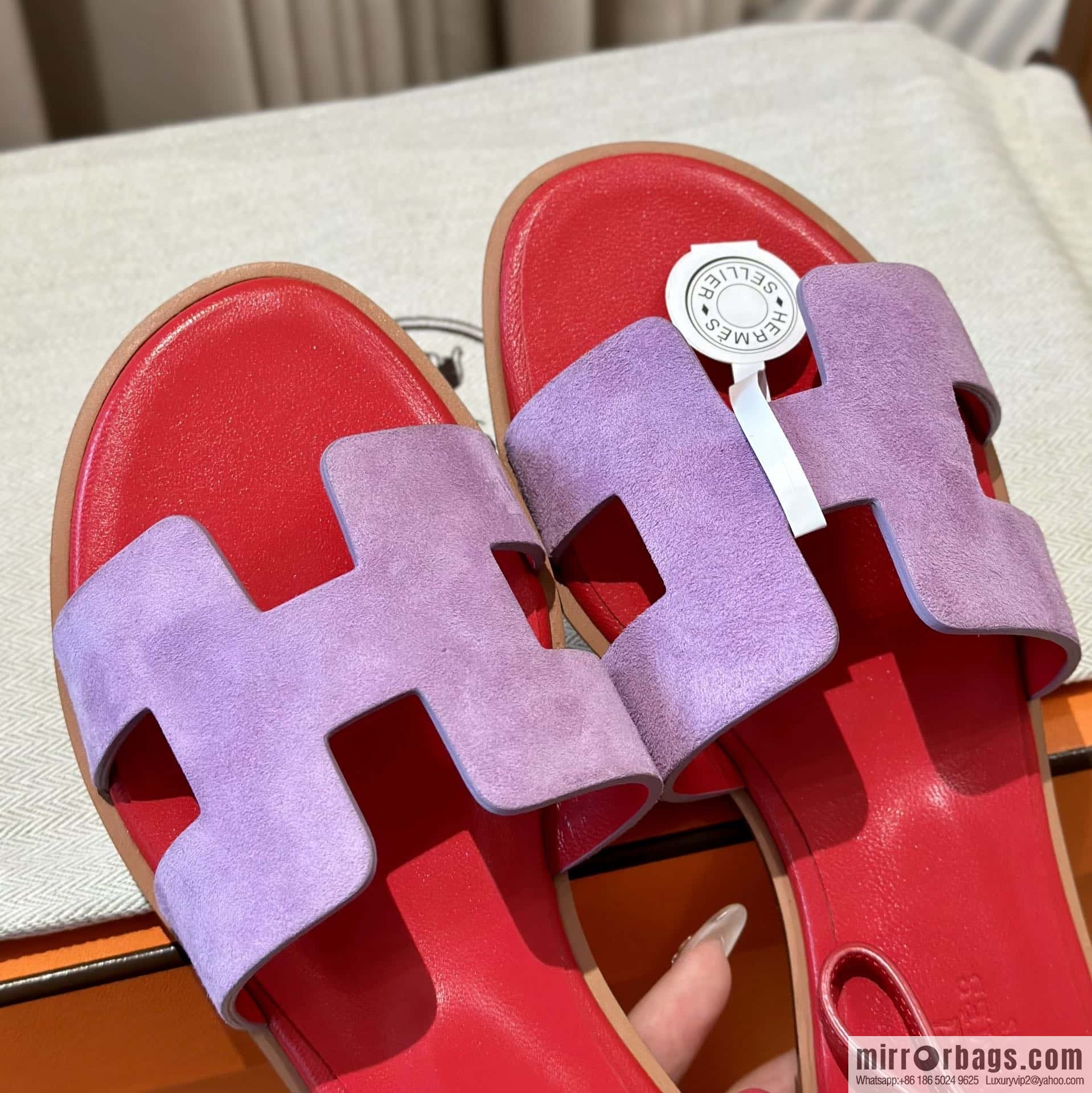 Hermès imported Italian cowhide, new small sandals