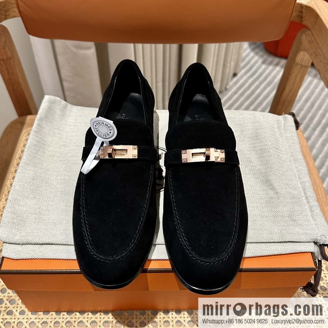 Hermès kelly buckle loafers