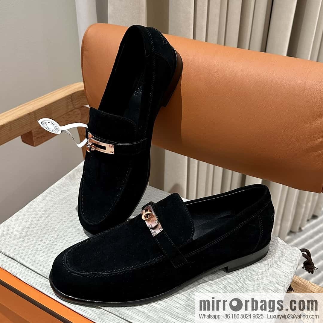 Hermès kelly buckle loafers