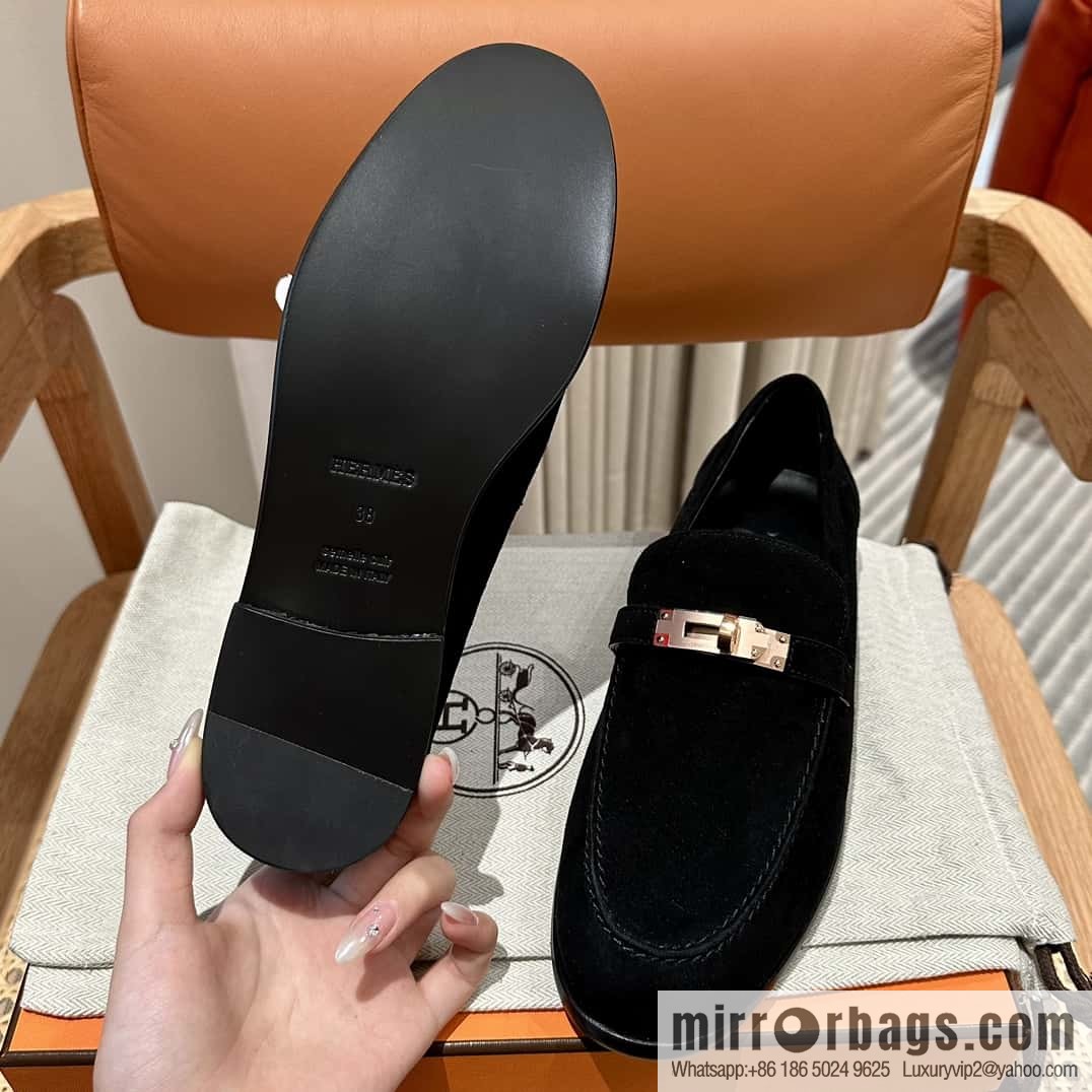 Hermès kelly buckle loafers