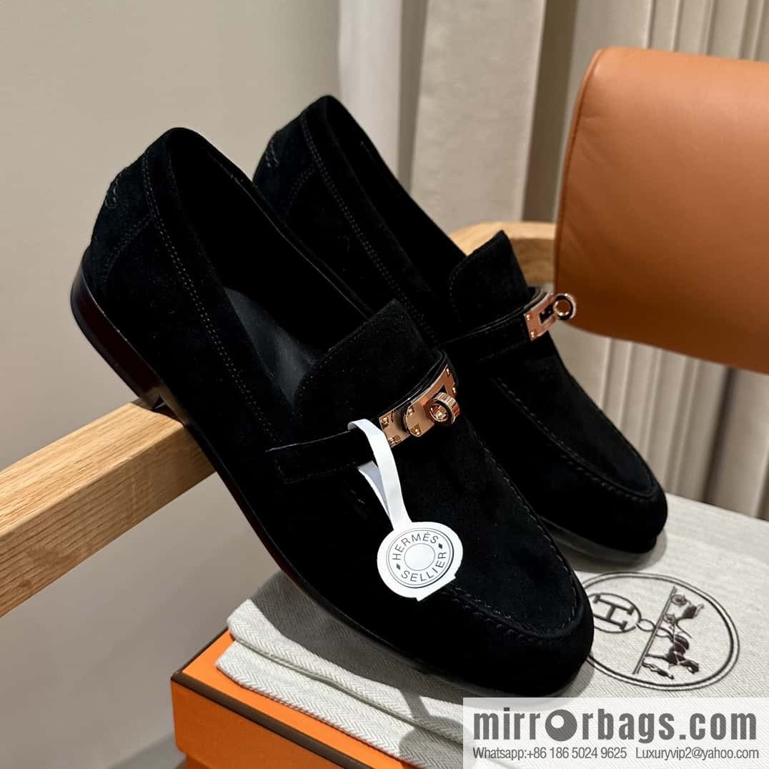 Hermès kelly buckle loafers