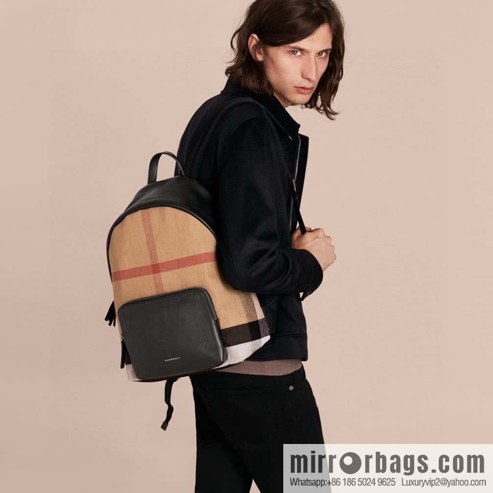 Burberry Burberry Canvas plaid backpack