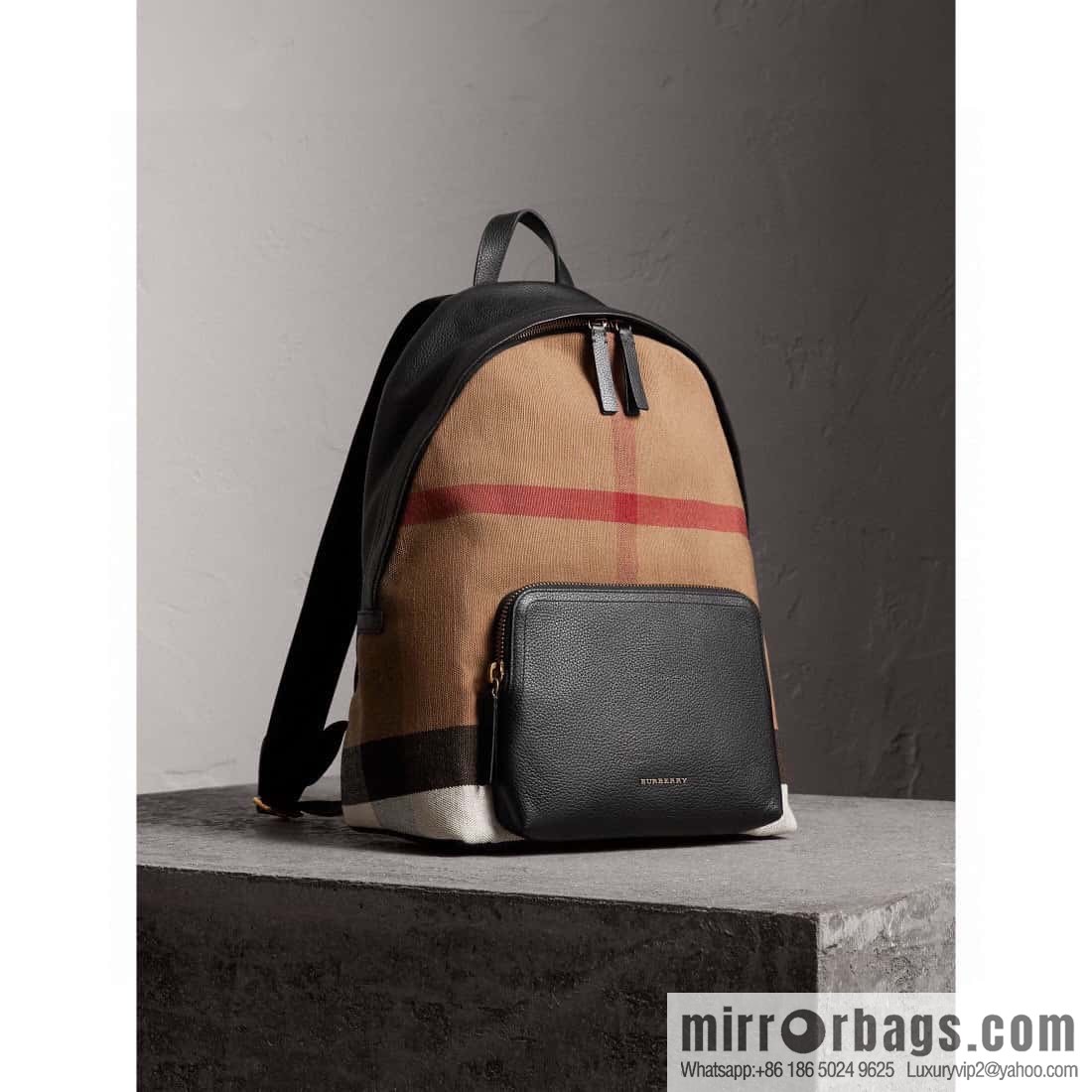 Burberry Burberry Canvas plaid backpack