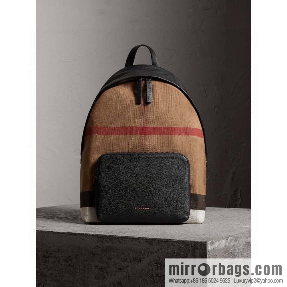 Burberry Burberry Canvas plaid backpack