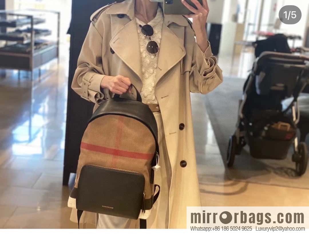 Burberry Burberry Canvas plaid backpack
