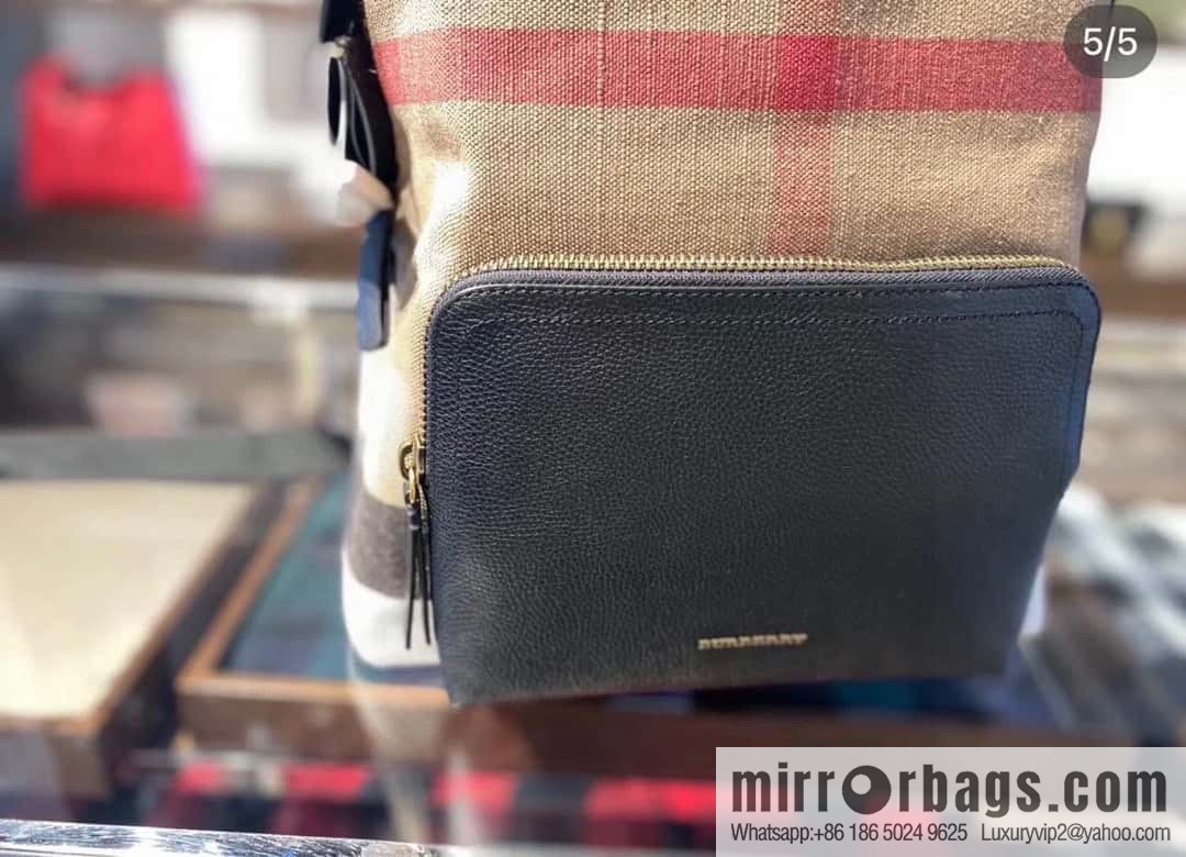 Burberry Burberry Canvas plaid backpack