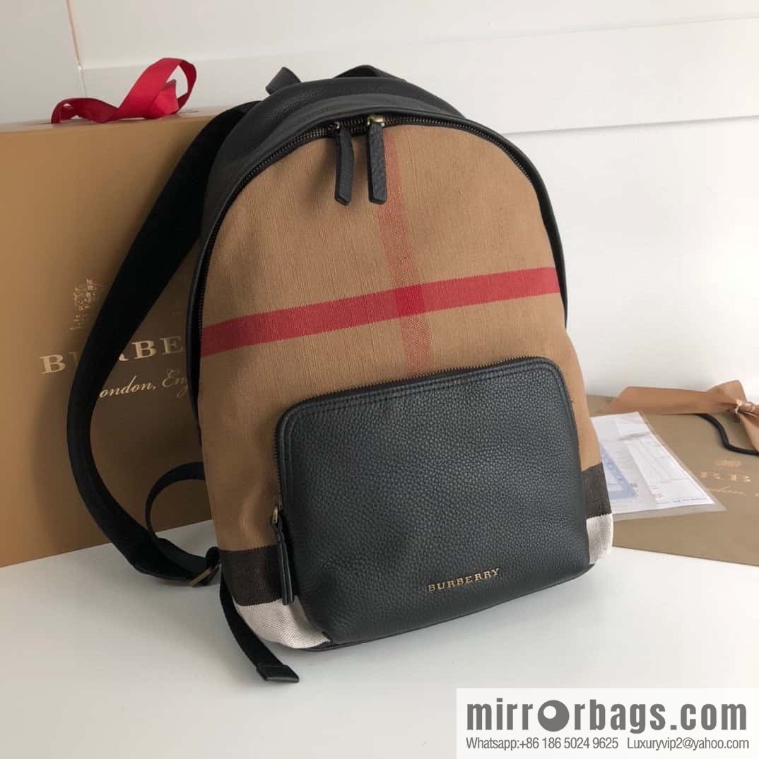Burberry Burberry Canvas plaid backpack